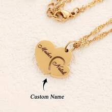 1 chiếc mặt dây chuyền hình chữ U đôi tinh tế, khắc laser tên tiếng Anh, làm bằng thép không gỉ 304L, có thể điều chỉnh độ dài, dây chuyền đôi bằng thép không gỉ hình ngôi sao sóng nước, quà tặng cá nhân hóa, quà tặng cho người yêu, quà tặng cho mẹ, quà tặng ngày Valentine, quà tặng kỷ niệm, quà tặng gia đình, quà tặng bạn bè. - Nhiều màu - Xem 1