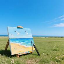 1支松鼠毛画笔和1支紫色貂毛专业便携式水彩画笔，适用于水彩、丙烯、水粉、油画和工艺品制作——高品质画笔，专为注重工具品质和舒适度的艺术家打造。 - 均碼 - 查看 10