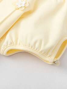 Balabala Áo thun cotton cho bé gái 2026, áo tay ngắn mềm mại, thoáng khí, áo mùa hè nhẹ nhàng, kiểu dáng thường ngày. - màu trắng vani - Xem 4