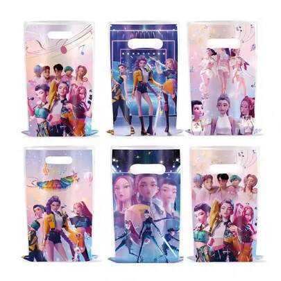 Hasbro 10个装 K-Pop 恶魔狩猎主题派对礼品袋 生日糖果袋 圣诞礼物派对装饰收纳用品
