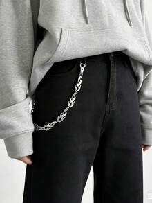 1pc Unisex Casual Butterfly Flame Zipper Charm School - Trouser Chain - View 2