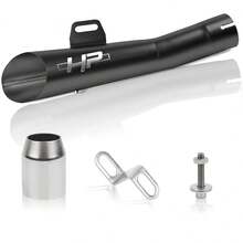 Silenciador para moto - Universal, acabado mate negro, fácil montaje - A - Ver 10