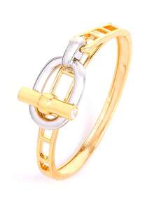 LIGHTSOME Vòng tay thời trang mới, khóa cài OT sang trọng, vòng tay đồng đính đá Zirconia cho nữ. - Nhiều màu - Xem 16