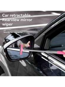 1 pieza Limpiaparabrisas retráctil multifuncional para espejo retrovisor de coche, cepillo extensible para limpiar ventanas - Talla única para todos - Ver 4