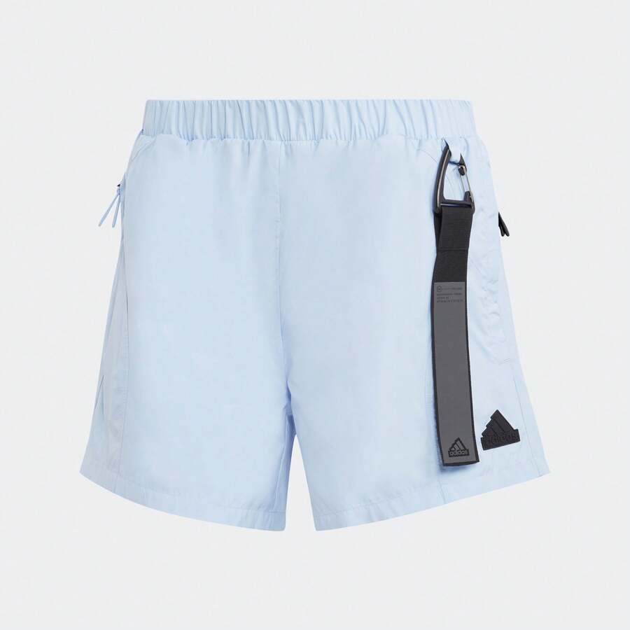 Adidas Quần short nữ dáng suông nhẹ, kiểu dáng thường ngày, IC0260 - Hồng nhạt xanh lam - Xem 1