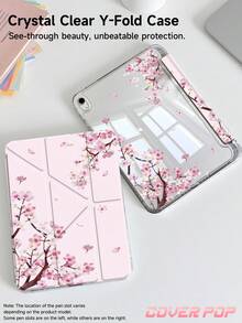 Flower 2026 Sakura Tree Pattern Tablet Protective Case Compatible With Ipad Air 8 (M4) 2026 (11 Inch), Air 8 (M4) 2026 (13 Inch), Air 11 Inch M3 2025/M2 2024, Air 5th Generation 2022, (A16) 11 Inch 11th Generation 2025, Galaxy Tab, Kindle Paperwhite 12th Gen 2024, Transparent Back, Fashionable Pattern Protection, Auto Sleep/Wake Function, Air Cushion Protection, Suitable For Gifts And Office Use - 彩色 - 查看 2