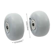 ZhdnBhnos 9in X 5in PU Beach Balloon Wheels, 2PCS PU Balloon Beach Sand Tires & Wheels For Garden Carts, Beach Carts, Kayak Carts, 22mm/0.87in Mounting Part Diameter - Variant,6 - View 2