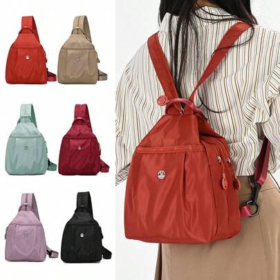 女士双肩背包，拉链封口，适合旅行、健身等场合 - 多色可选，小巧便携，充满爱意的礼物，创意女士礼物，趣味礼物，母亲节礼物，创意礼物，韩流礼物