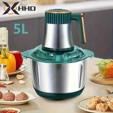 HHD 2026 New Model Electric Meat Grinder, Stainless Steel Fully Automatic Commercial Large Capacity Multi-Function Meat Mincer Vegetable Chopper Garlic Crusher - EU C Type Plug(220-240V) - View 13