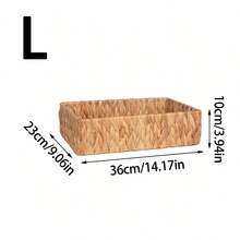 1/3 giỏ mây (cỡ nhỏ + vừa + lớn), bộ giỏ mây đan thủ công, dùng để đựng thực phẩm, trang trí ngày Valentine, màu xanh dương. - gừng - Xem 10