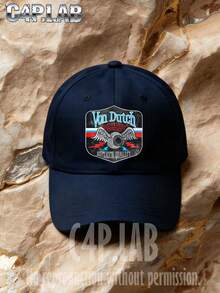 1 Hat, VoDutch Logo Printed Vintage Washable Hat, Classic Casual Stylish Vintage Soft Sweatband, Adjustable Size, Lightweight Multifunctional Baseball Cap, With Sun Protection And UPF 50 UV Protection, Suitable For Outdoor Sports. - A - 查看 6