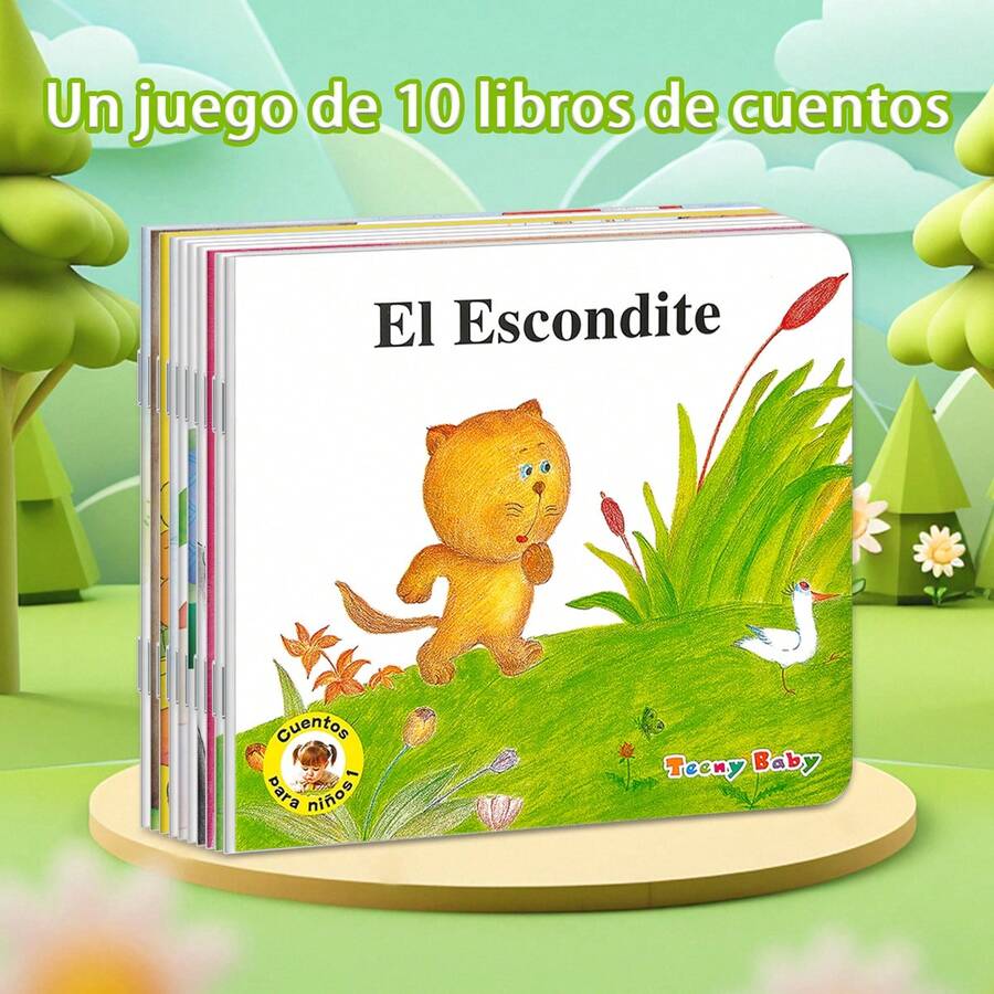 一套十张小型图画语言学习材料，旨在提高想象力和词汇量，母亲节礼物，开斋节礼物。 - 彩色 - 查看 1