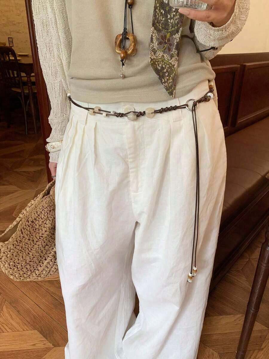 Women Belts - 咖啡 - 查看 1