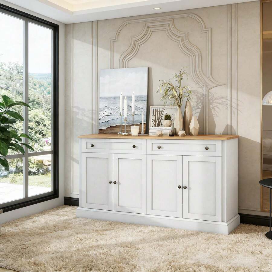 Buffets & Sideboards - Natural Wood + Particle Board - View 1