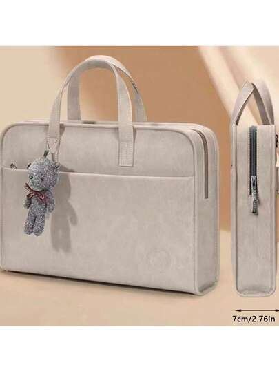 15.6-Inch Large-Capacity Shockproof Laptop Bag, Single-Shoulder Bag And Briefcase Bag - Suitable For Business Trips, Travels And Office Workers (Comes With A Pendant, The Pendant Is Subject To The Actual Item!)