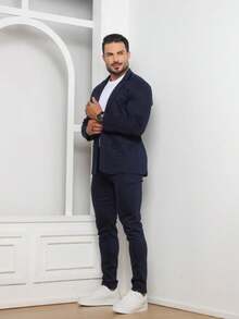 All Slim Fit None Wedding Business Formal And Evening Party Valentine's Day Father's Day New Year - 藏蓝色 - 查看 3