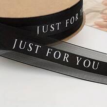 50 yardas de cinta de organza de nieve, papel de envolver ramos florales, cinta de satén de 2,5 cm de ancho, embalaje de pasteles, suministros para arreglos florales - Multicolor - Ver 12