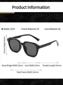 1副欧美复古猫眼框Y2K时尚眼镜，百搭轻便豹纹波西米亚风PC（聚碳酸酯）时尚眼镜，适合所有季节 - 彩色 - 查看 5