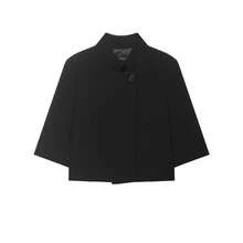 Áo blazer tay ngắn dáng lửng đa năng tối giản dành cho nữ, bộ sưu tập Xuân/Hè mới của Seelio. - màu đen - Xem 1