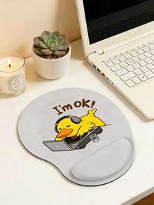 Ergonomic Wrist Rest Mouse Pad, Cute Work Duck Design, Ergonomic EVA Wrist Pad, Non-Slip Memory Foam Mouse Pad With Comfortable Wrist Support, Skin-Friendly Desktop Support Pad, Suitable For Gaming, Office, Computer, Laptop, Home, Graduation Gift, Valentine's Day, Mother's Day, Back To School Perfect Gift - Multicolor - View 2