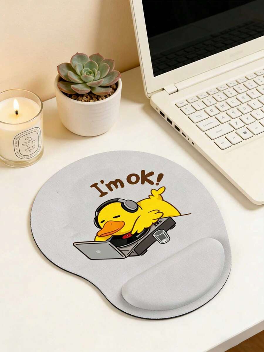 Ergonomic Wrist Rest Mouse Pad, Cute Work Duck Design, Ergonomic EVA Wrist Pad, Non-Slip Memory Foam Mouse Pad With Comfortable Wrist Support, Skin-Friendly Desktop Support Pad, Suitable For Gaming, Office, Computer, Laptop, Home, Graduation Gift, Valentine's Day, Mother's Day, Back To School Perfect Gift