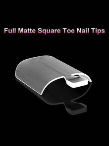 150pcs Short Square Transparent Gel Nail Tips, 15 Size Options, Short French Matte False Nails, Suitable For Women And Girls Toe Nail Decoration - Multicolor - View 2