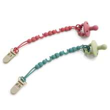 Dây giữ núm vú giả bằng silicon nguyên khối, kèm 1 kẹp, thiết kế liền mạch, phù hợp cho cả bé trai và bé gái, làm từ silicon, có thể nhai được. - Nhiều màu - Xem 10