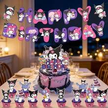 SANRIO 28件組多功能派對禮品套組－（復古生日裝飾DIY派對用品＋生日拉旗），適用於各種生日慶典、嘉年華派對氛圍裝飾，適合送給家人與朋友的萬聖節、聖誕節、情人節及其他節日完美禮物 - A - 查看 8