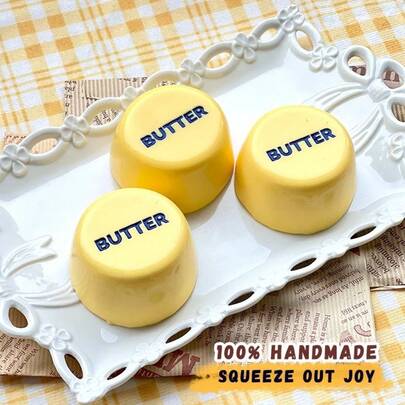Butter Pudding Silicone Taba Squishy, Office Stress Relief Creamy Soft Handmade Squeeze Toy, Christmas Halloween Gift