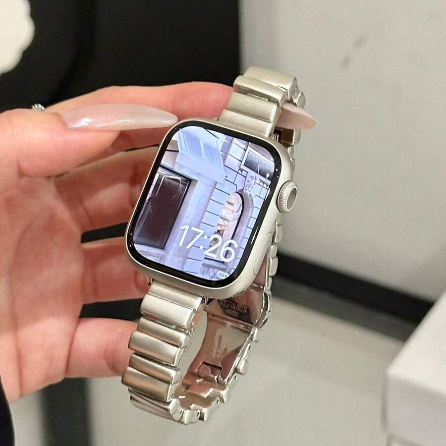 1条不对称金属表带，兼容 42mm、38mm、40mm、41mm、44mm、45mm、46mm、49mm，时尚智能手表替换表带，适用于 Ultra2、Ultra SE2、SE 10、9、8、7、6、5、4、3、2、1，男女通用