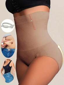 1 Pc Seamless High Waist Shaping Panties Slimming Tummy Control Waist Trainer Body Shaper Shorts Bottoms Shapewear For Women Underwear Women's Underwear Sheath Flat Belly Woman Lingerie Briefs Butt Lifter - Black - View 3