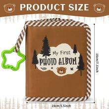 1pc New Cartoon Baby Cloth Photo Album, Children Growth Memory Album, Baby Photo Storage Album, Soft Cloth Book, Forest Brown Bear "My Memory" Album - Multicolor - View 10