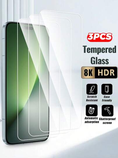 Bộ 3 miếng dán màn hình độ cứng 9H, độ phân giải cao, chống bám vân tay, chống trầy xước, lắp đặt không bọt khí, bảo vệ toàn màn hình, kính cường lực chống bám vân tay cho Honor X8 4G/X9b/X10/X20se/200Smart/X60gt/X9/X7D