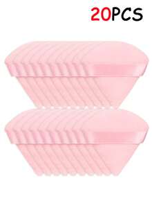 20个装三角散粉扑，用于定妆粉饼，天鹅绒表面，绒毛质地，美妆工具（10/2个装） - 彩色 - 查看 6