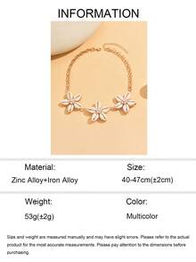 1pc Creative Bohemian Style Shell Flower Shaped Necklace, Suitable For Daily, Beach, Date, Party And Music Festival Wear - Multicolor - View 5
