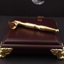 Pure Brass Vintage Tobacco Pipe, Portable Metal Smoke Rod Dual-Purpose Filter Nozzle Retro Dry Tobacco Stem - Ống hút thuốc bằng gỗ hồng mộc (đóng gói riêng lẻ) - Xem 6