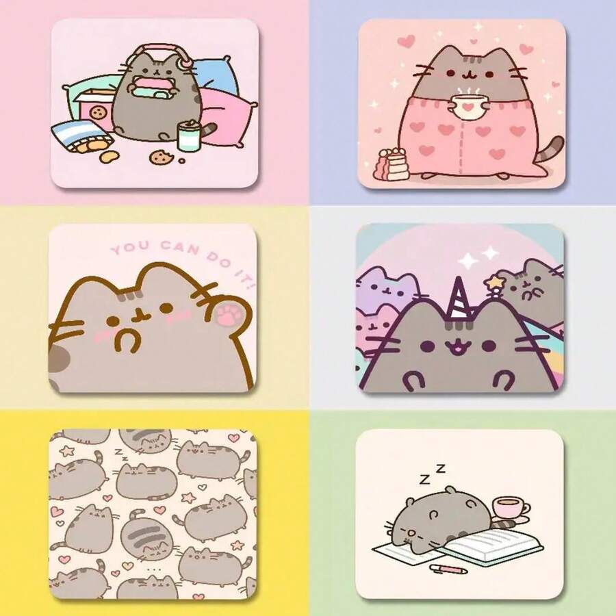 Cute P-Pusheens-S Cartoon Game Mouse Pad For Small Size Gaming Mouse Pad Gamer Keyboard Mouse Mats Computer Desk Mat - z7 - 查看 1