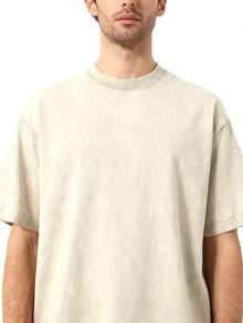 Three-Piece Solid Color T-Shirts Fashion Retro Men's T-Shirts Heavyweight Cotton Dropped Shoulder Design Unisex Short-Sleeve T-Shirts For All Seasons Casual Occasions Gift For Boyfriend 100% Pure Cotton Streetwear Designed For Young People Ideal Gift Between Friends Men's Clothing Men's T-Shirts: Comfortable T-Shirts - 黑色 - 查看 10