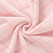 All Season Baby Knitted Blanket, Cute Diamond Pattern Newborn Stroller Blanket, Children Blanket, Essential Baby Items - Light Pink - View 7
