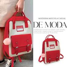 Shendy Vendy Backpack With Large Capacity, 5-Piece Set Fashionable Cool Youth Backpack Pencil Case Laptop School Student - MOD217 紅色 - 查看 2