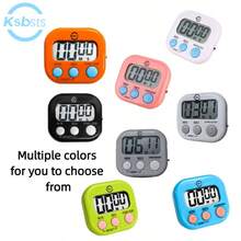 1pc DIY Floral Sticker Mini Timer, 8 Body Styles To Choose From, Digital Time Display, Minute/Second Adjustment, Start/Stop/Reset, Magnetic Attachment, Suitable For Kitchen, Study, Fitness, Office - Batteries Not Included (Random Sticker) - Multicolor - View 3