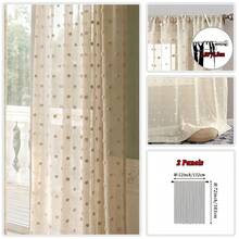 1pc Or 2pcs COSENNATUR Beige Romantic Minimalist Polka Dot Pom Pom Sheer Curtain, Kitchen Window Curtain, Rod Pocket Top, Easy To Hang, Lightweight & Soft, Polyester Fabric, Suitable For All Seasons, Washable, Ideal For Bedroom, Living Room, Office, Balcony Filtering Light Decoration - Beige - View 29