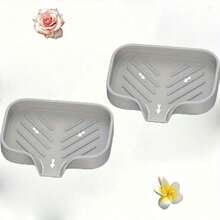 [Soap Drain Tray] 1pc Foldable Soap Dish - Lightweight, Self-Draining | Bathroom Soap Holder, Dishwashing Mat, Drying Tray | Portable For Kitchen, Outdoor Travel - silicone pad - 查看 12