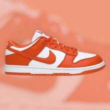 Nike Dunk Low SP "Syracuse" - Authentic Heritage Basketball Sneakers | Viral 2026 Unisex Orange Blaze & White Trainers | Premium Genuine Leather Iconic BTYYS Footwear | Classic Archive Dunk Lifestyle Shoes | Luxury Retro Streetwear Footwear - Syracuse - 查看 1