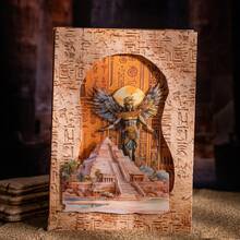 1卷2米埃及主题纹理和纸胶带，复古创意美学贴纸，DIY装饰拼贴工艺用品，节日礼物，个性化剪贴簿学校文具 - 款式 2 - 查看 5