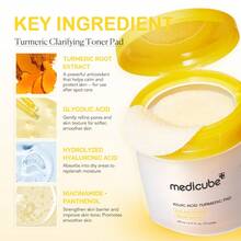 [Medicub] Kojic Acid Turmeric Clarifying Toner Pads | Korean No.1 Vrial Toner Pads - Đơn - Xem 4