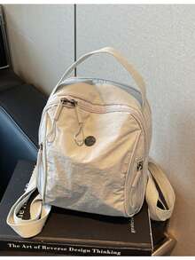 LECEY Bolso de hombro ligero de nailon premium con característica anti-arañazos - Blanco - Ver 5