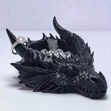 1pc Gothic Style Black Dragon Head Decor, Dark Cool Appearance, Multi-Functional Storage, Suitable For Desktop Or Car Interior Decoration - 1 Faucet Storage Ornament - View 7
