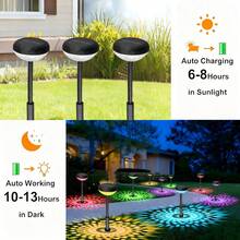 6PCS Outdoor Solar Lighting, Bright LED Lighting, IP44 Waterproof, Smart Light Sensing, (Color Light/Warm Light 2in 1) Suitable For: Courtyard Garden Lawn Paths, Walkways, Christmas Landscape Lighting And Outdoor Lighting, Christmas Gifts - Outdoor Pathway Lights - 查看 4