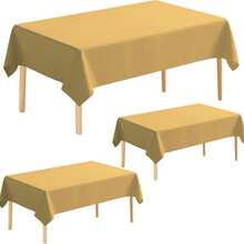 3/1 Pack/Disposable Plastic Tablecloth 54 Inches X 108 Inches, Premium PEVA Party Tablecloth Fits 6 To 8 Ft Tables, Suitable For Indoor Or Outdoor Party, Birthday, Wedding, Valentine's Day, Engagement, Anniversary, Buffet (Red) - Red - View 16